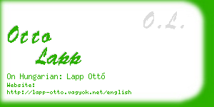 otto lapp business card